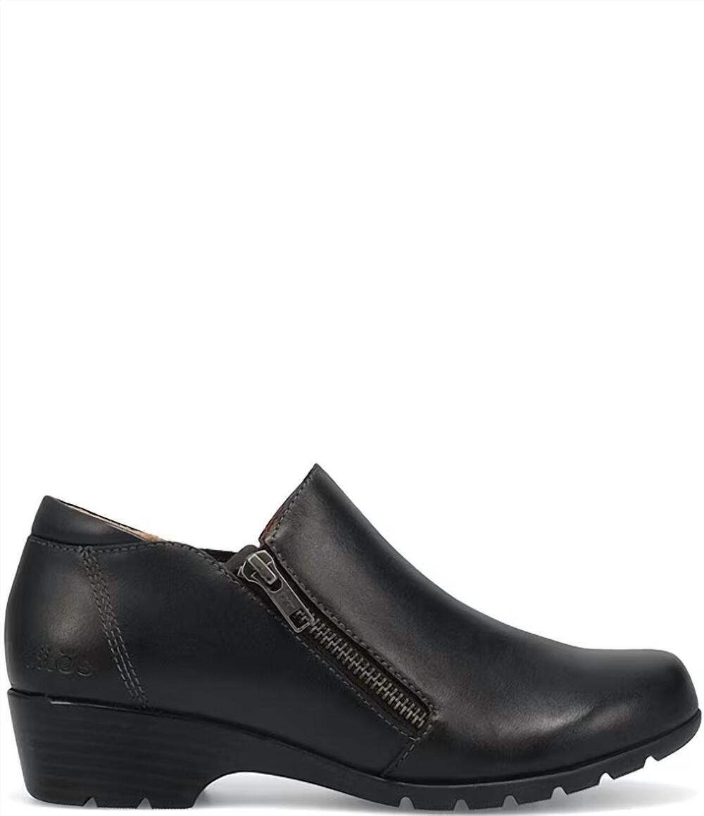 NEW TAOS women's daily leather zip shooties in black
